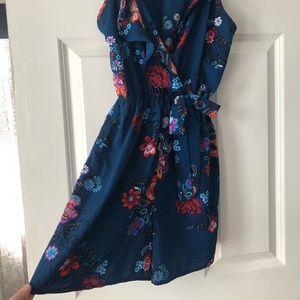 Blue floral romper size small